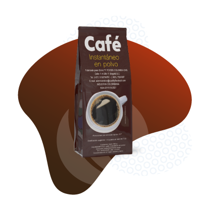 Café pulverizado instantáneo